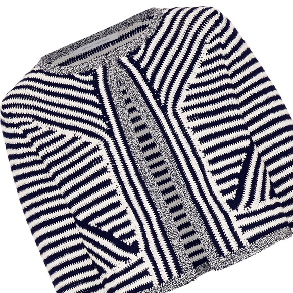 new DVF ☾ Striped Cardigan Sweater ☾ Midnight - Picture 8 of 16